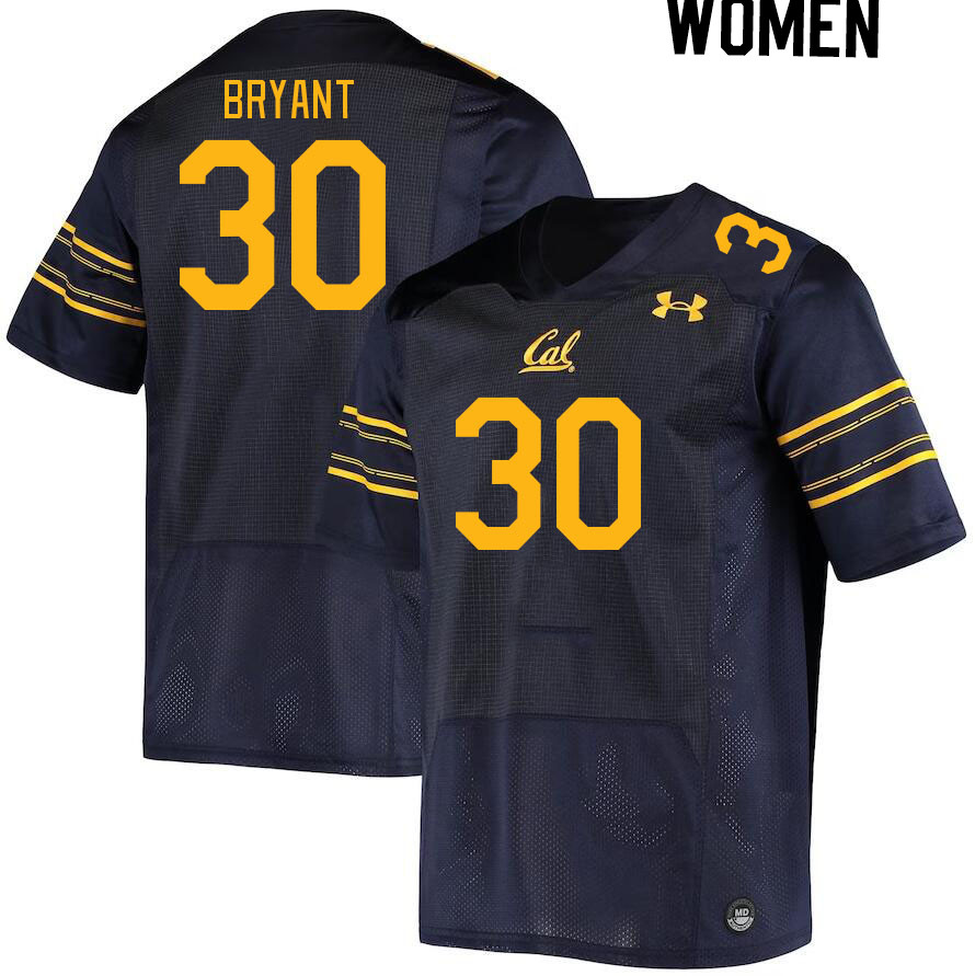 Women #30 Mayze Bryant California Golden Bears College Football Jerseys Stitched Sale-Navy - Click Image to Close